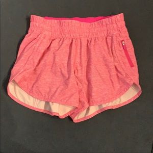 Lululemon tracker shorts size 8. Sonic pink